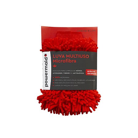 Luva de Microfibra Multiuso Lavagem Carros Motos Automotiva