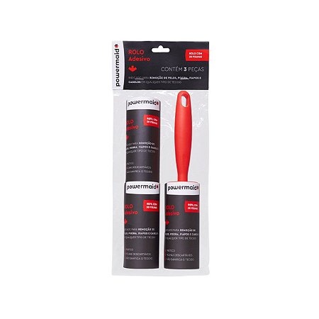 Kit Rolo Adesivo Tira Pelos Bolinha Fiapos Roupa com 2 Refil