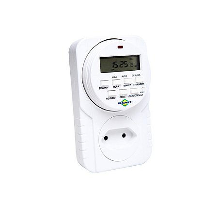 Temporizador Timer Digital Tomada Bivolt Programável 110/220