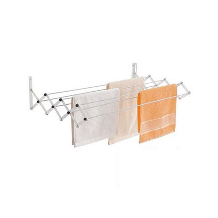 Varal Sanfonado Retrátil Parede Apto Lavanderia 1Mx43cmX16cm