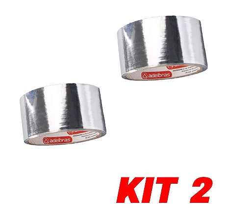 Kit 2 Fita Metalizada Ar Condicionado Manta Térmica 48mmx40m