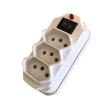 Benjamin Plug Adaptador 3 Saídas Tomadas 10A C/ Interruptor