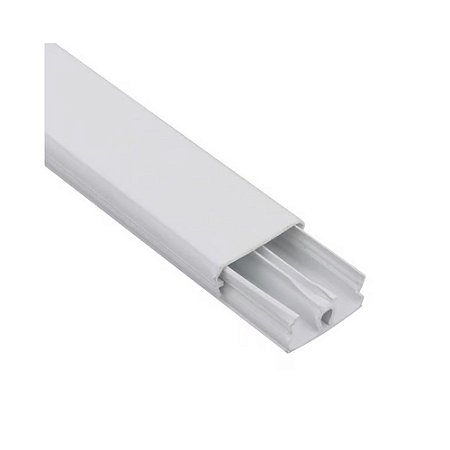 Canaleta 2 Divisórias Cabos Fios Fita Dupla Face 2MT Branco