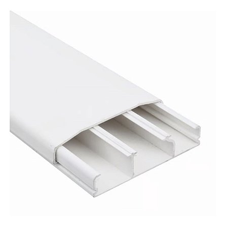 Canaleta 3 Divisórias Cabos Fios Fita Dupla Face 2MT Branco