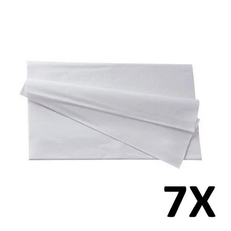 Kit 7 Panos de Limpeza Multiuso Reutilizável 30X40cm Branco