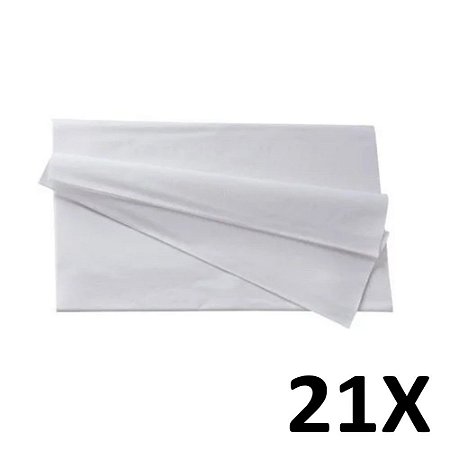 Kit 21 Panos de Limpeza Multiuso Reutilizável 30X40cm Branco