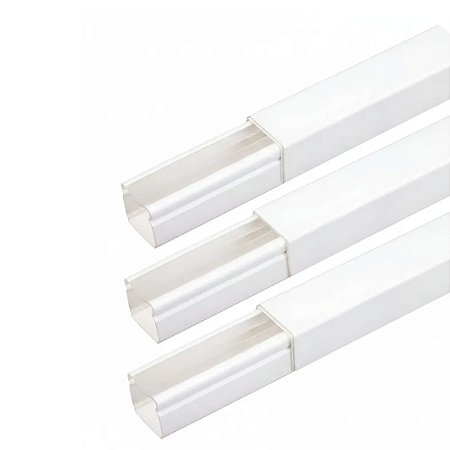 Kit 6mts Canaleta Cabos Fios Fita Dupla Face Branco