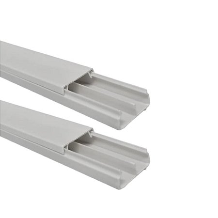 Kit 4mts Canaleta 2 Divisórias Cabos Fios Fita Dupla Face