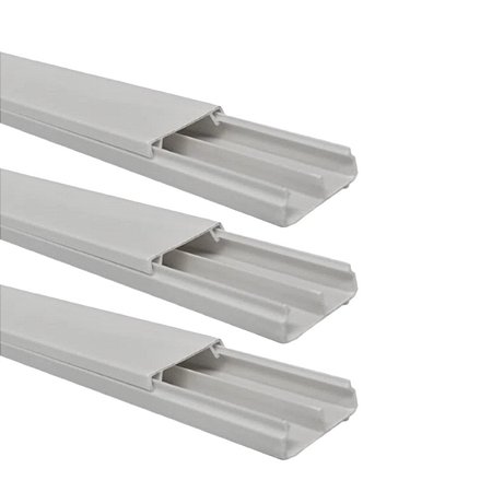 Kit 6mts Canaleta 2 Divisórias Cabos Fios Fita Dupla Face