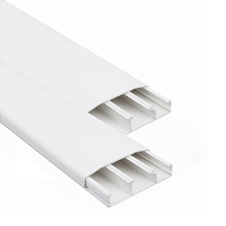 Kit 4mts Canaleta 3 Divisórias Cabos Fios Fita Dupla Face