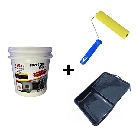 Kit Borracha Liquida 1L + Bandeja e Rolo 15cm