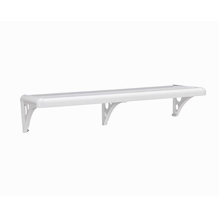 Prateleira PVC C/ Suporte 120x30cm Branca PM3S/120 Astra