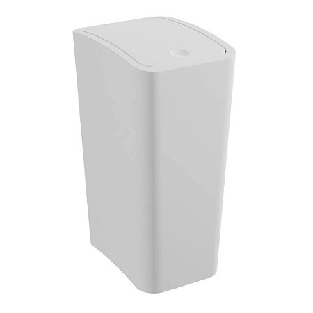 Lixeira com Tampa Click Branca 8L P/ Banheiro Cozinha Astra