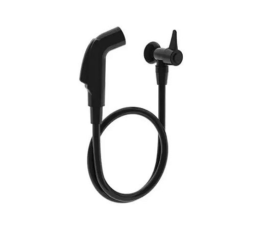 Ducha Higiênica ABS Flexível 1,20m 1/4 Volta Preta Japi