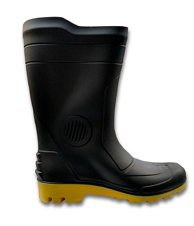 Bota Borracha Impermeável Motoqueiro Jardim Chuva Preta