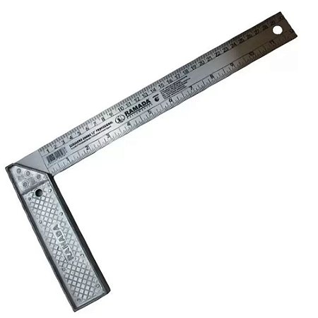 Esquadro Profissional 90º em Aço C/ Cabo 12" 30cm Ramada