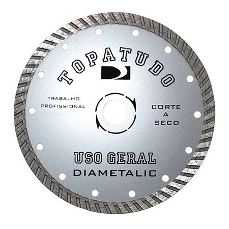 Disco de Corte Diamantado Turbo Topa Tudo 180mm Diametalic