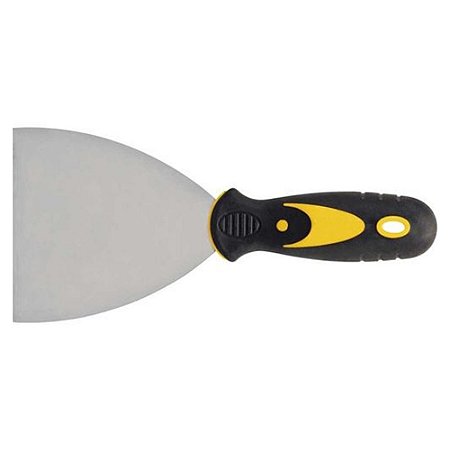Espátula De Aço Lisa Com Cabo Emborrachado 4" 0,7mm