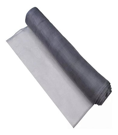 Tela Nylon Mosqueteira Anti Mosquito Cinza 1 x 50 Metros