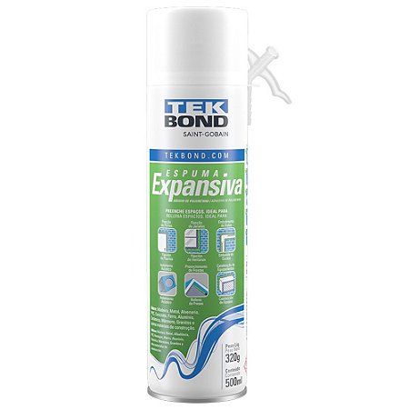Espuma Expansiva Poliuretano Uso Geral 500ml/320g Tekbond