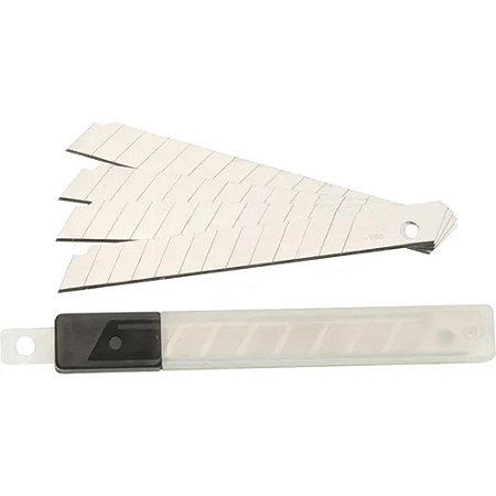 Kit 10 Lâminas P/ Estilete Estreita 9mm Brasfort