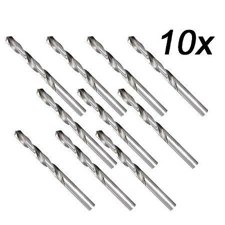 Kit 10 Brocas De Aço Rápido P/ Metal 5/16'' 8mm Irwin