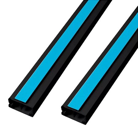 Kit 2 Canaleta Preta 2 Divisórias Cabos Fita Dupla Face 2m