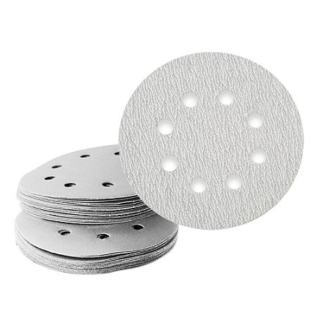 Kit 20 Disco Lixa Pluma Orbital 125mm 5'' 8 Furos Grão 80