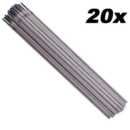 Kit 20 Vareta Eletrodo Revestido P/ Solda E6013 3,25mmx350mm
