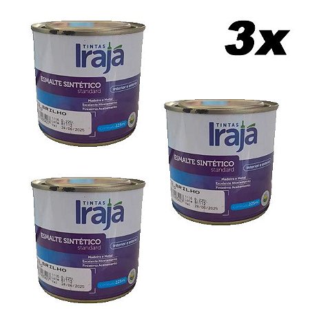 Kit 3 Zarcão Anticorrosivo Esmalte Sintético 225ml Irajá