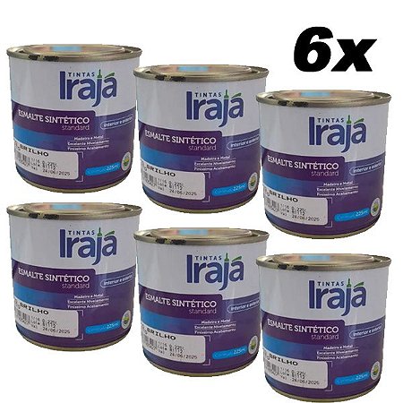 Kit 6 Zarcão Anticorrosivo Esmalte Sintético 225ml Irajá