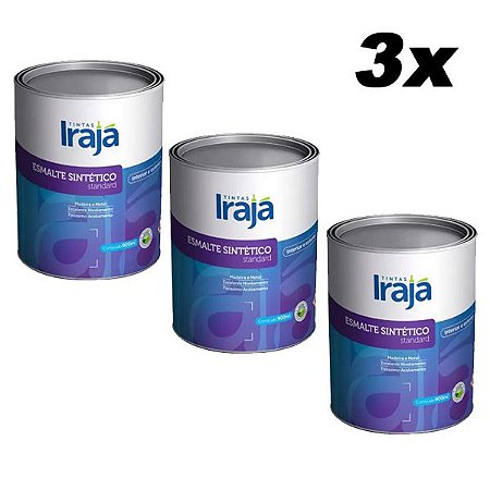 Kit 3 Zarcão Anticorrosivo Esmalte Sintético 900ml Irajá