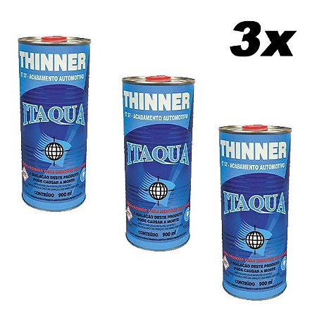 Kit 3 Thinner Automotivo IT 37 Diluição Limpeza 900ml Itaqua