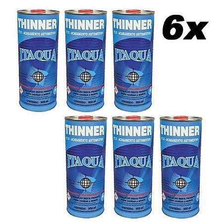 Kit 6 Thinner Automotivo IT 37 Diluição Limpeza 900ml Itaqua