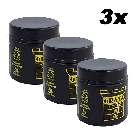 Kit 3 Graxa Marrom Nobre Multiuso Uso Geral 95g