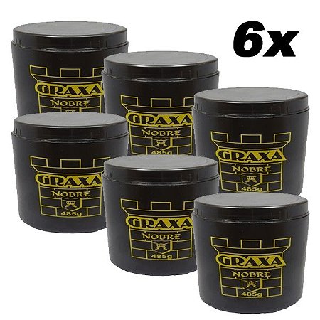 Kit 6 Graxa Marrom Nobre Multiuso Uso Geral 485g