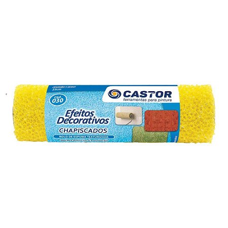 Rolo Espuma Texturizada P/ Chapiscado Decorativo 23cm Castor