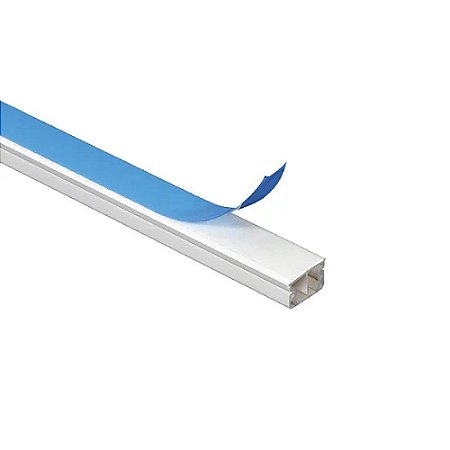 Canaleta 2 Divisórias Cabos Fios Fita Dupla Face Branco 1m