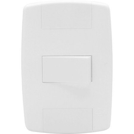 Interruptor Simples Branco 10A 250V Placa Espelho 4x2 Ilumi