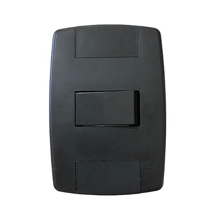 Interruptor Simples Preto 10A 250V Placa Espelho 4x2 Ilumi
