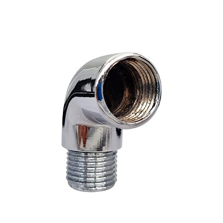 Joelho Cotovelo Curva Metal Crômado Macho X Fêmea 1/2 X 90°