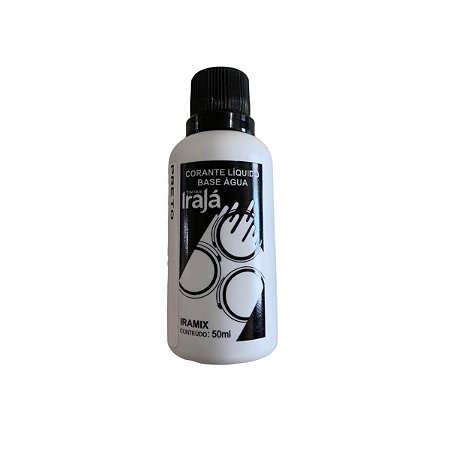 Pigmento Corante Líquido Bisnaga Tinta 50ml Preto Irajá