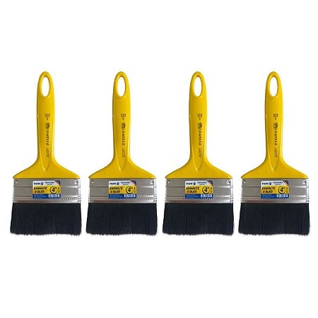 Kit 4 Trincha Pincel P/ Pintura Tinta Esmalte Óleo 4'' Tigre