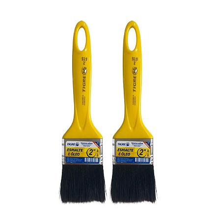 Kit 2 Trincha Pincel P/ Pintura Tinta Esmalte Óleo 2'' Tigre