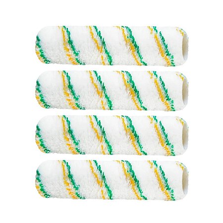 Kit 4 Rolo Pintura Anti Respingo Lã Poliamida 23cm Tigre
