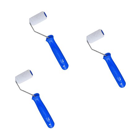 Kit 3 Rolo Pintura Rolinho Lã Sintética C/ Cabo 5cm Tigre