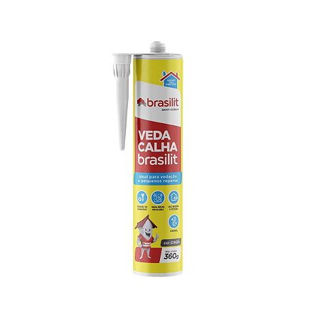 Veda Calha Rufos Telha Solda Fria Cinza 360g Brasilit