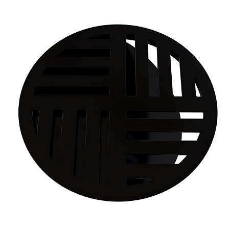 Ralo Grelha Redonda Com Fecho Automático Preto 15cm Estrela