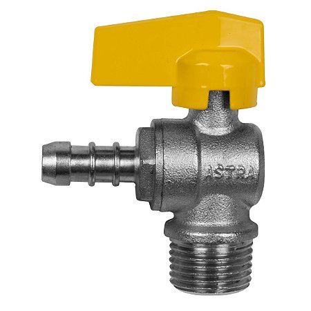 Registro Válvula Esférica 90° RM Espigão 1/2'' Pex Gás Astra