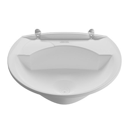 Lavatório Plástico Branco Kit Instalação 3,8L 36X28cm Astra